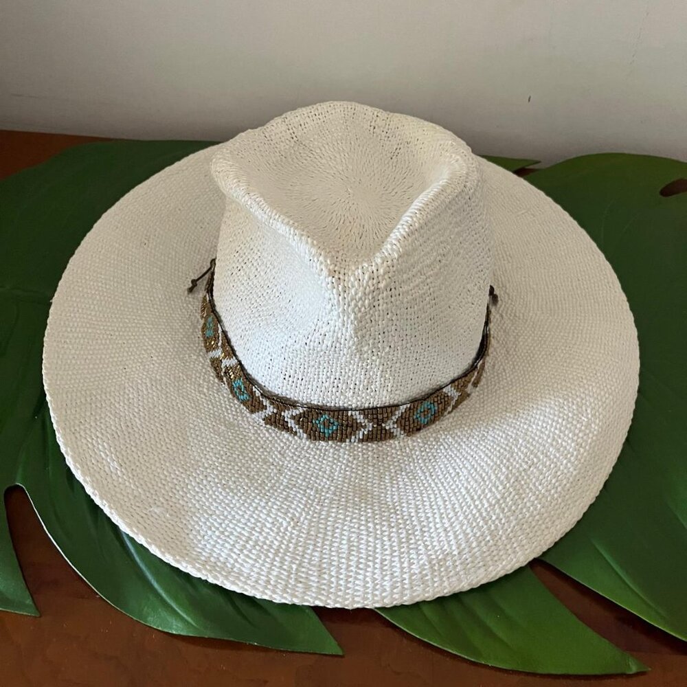 Nikki Beach Beaded Straw Hat